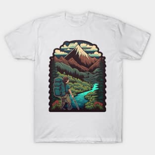 Hiking Cartoon Design - Buy and Plant a Tree T-Shirt